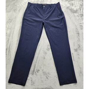 Marc New York Pants Men 38/32 Blue Commuter Slim Fit Straight Leg Stretch Casual